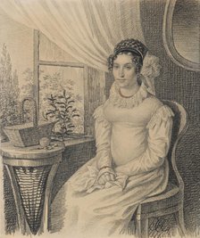 Portrait of Varvara Alexandrovna Korsakova , Early 1820s. Creator: Hampeln, Carl, von (1794-after 1880).