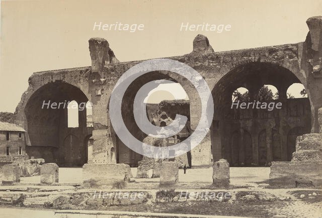 [Basilica of Maxentius and Constantine, Rome], ca. 1861. Creator: Auguste-Rosalie Bisson.