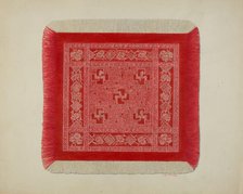 Red and White Napkin, c. 1941. Creator: Merkley, Arthur G..