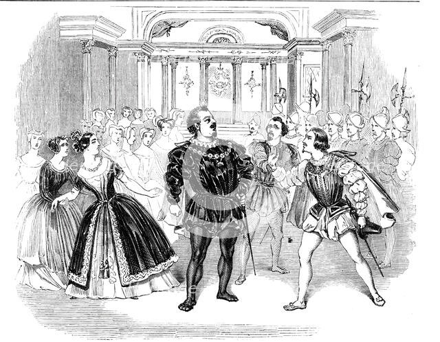Scene from Costa's opera of "Don Carlos", 1844. Creator: Unknown.