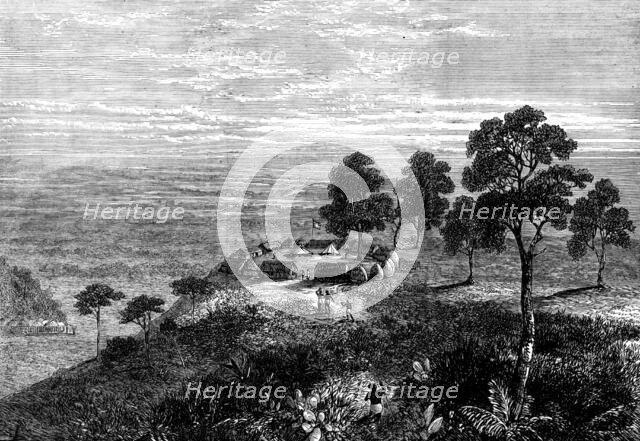 The Livingstone Aid Expedition: camp at Rehenniko, overlooking the Makata Swamp, 1873. Creator: Unknown.