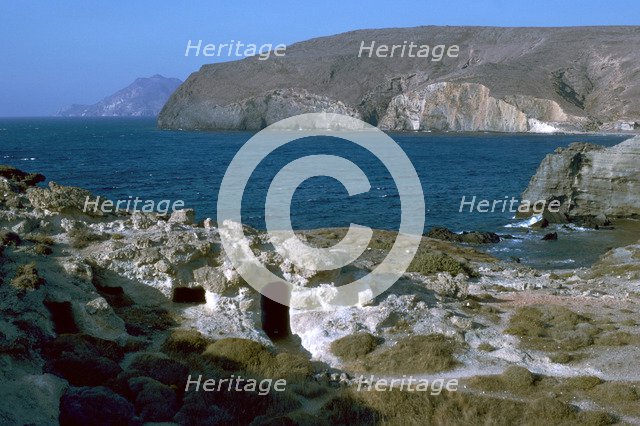 Phyllakopi on Milos, an ancient centre of the obsidian trade, 31st century BC. Artist: Unknown