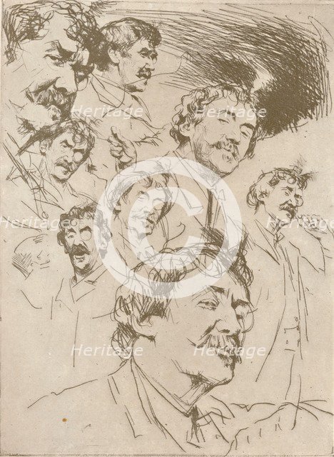 'Portrait Study', c1880, (1904). Artist: Mortimer L Menpes.