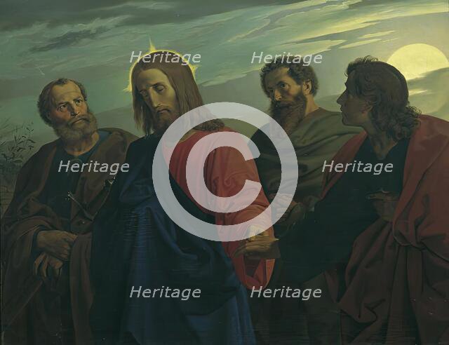 Christ's farewell to his disciples (go to Gethsemane), 1839. Creator: Joseph von Fuhrich.