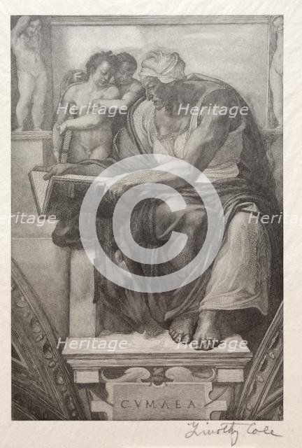 Old Italian Masters: The Cumaean Sibyl, 1888-1892. Creator: Timothy Cole (American, 1852-1931).