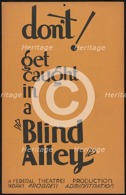 Blind Alley, [193-]. Creator: Unknown.