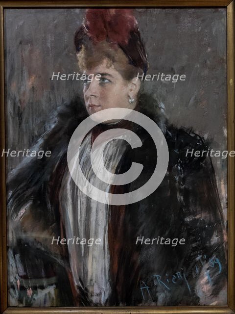 Portrait of the opera singer Virginia Ferni Germano (1849-1934). Creator: Rietti, Arturo (1863-1943).