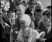 Jean Batten Giving a Speech, 1930s. Creator: British Pathe Ltd.