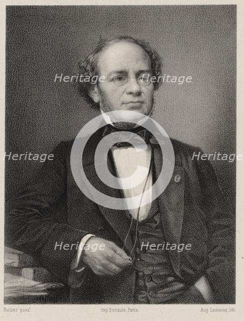 Portrait of the composer Jacques Fromental Halévy (1799-1862). Creator: Lemoine, Auguste (1822-1869).
