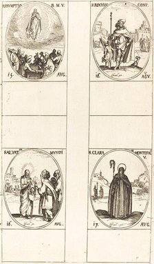 The Assumption; St. Roch; Salvator Mundi; St. Clare of Monte Falco. Creator: Jacques Callot.