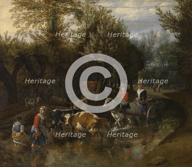 The Nosy Cow, 1665. Creator: Jan Siberechts.