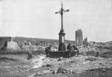 'La croix d'Avocourt: restee debout au milieu du village aneanti', 1916. Creator: Unknown.