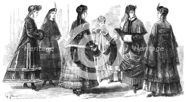 Paris fashions for February, 1869. Creator: Unknown.