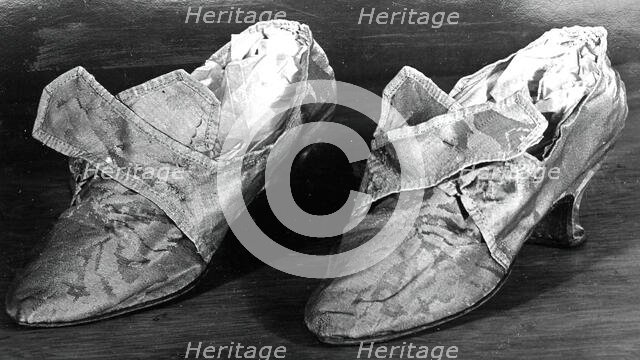 Woman's Shoes, England, c.1770s/80s. Creator: Unknown.