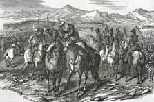 The Embrace of Vergara, (August 31, 1839), 1853.  Creators: Miranda, Bernardo Rico.