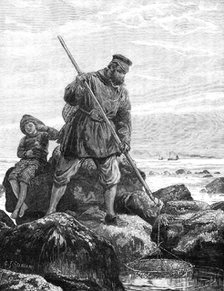 Our Fishing Industries: prawn-fishing at Hastings, 1883. Creator: William James Palmer.