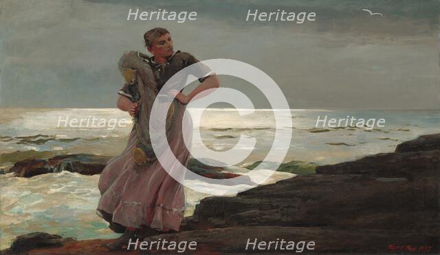 A Light on the Sea, 1897. Creator: Winslow Homer.