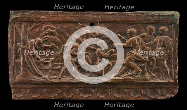 The Three Sons with their Father's Corpse, late 15th - early 16th century. Creator: Unknown.