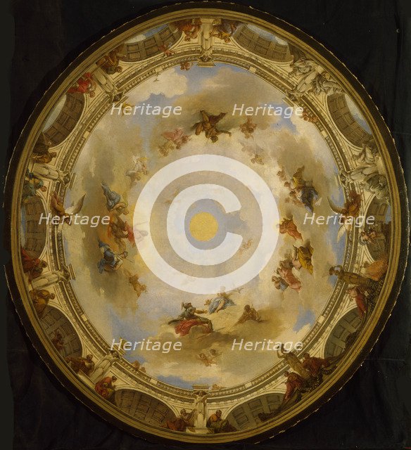 Ceiling painting in the Alexander Theatre in Saint Petersburg, 1832.