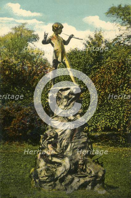 Peter Pan statue, Kensington Gardens, London, c1915. Creator: Unknown.