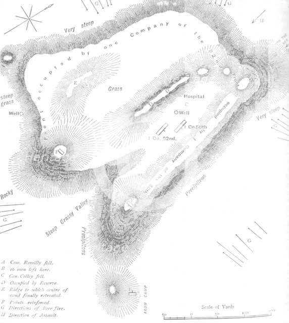 'Plan of the Summit of Majuba Hill, (February 27, 1881)', c1880s. Artist: Unknown.
