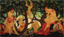 Gathering Apples, 1917. Artist: Yakovlev, Valentin Alexandrovich (1887-1919)