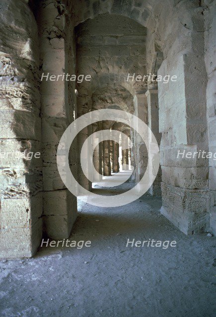 Interior of a Roman colosseum, 3rd century. Artist: Unknown