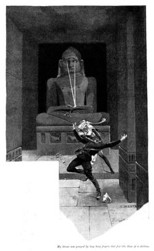 Watched by the Moonlight: My throat was grasped by long bony fingers..., 1898. Creator: Unknown.