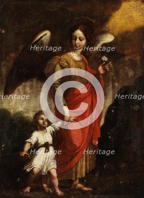 The Guardian Angel. Artist: Italian master  