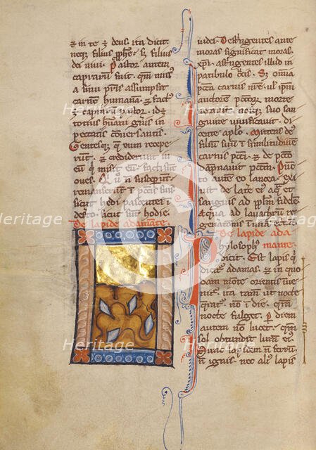 Concerning Diamonds; Bestiary, about 1270. Creator: Unknown.