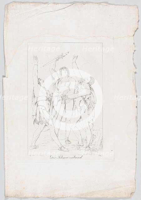 Der Schweizerbund (The Oath on the Rütli), 1806. Creator: Franz Hegi.