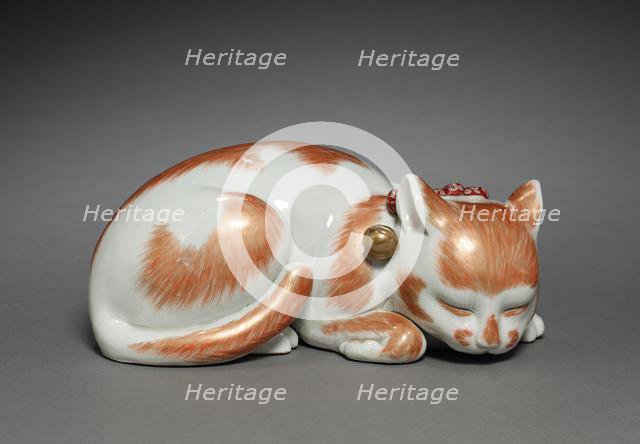 Sleeping Cat: Ko Imari Type, 1800s. Creator: Unknown.