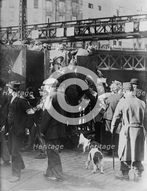 Fugitives, Gare du Nord, Paris, between c1914 and c1915. Creator: Bain News Service.