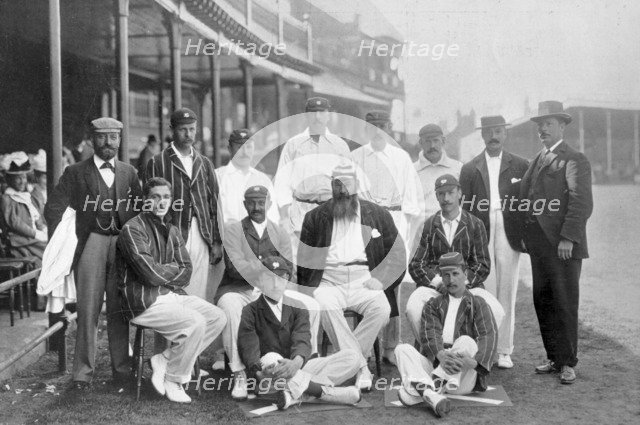 The England Test cricket XI at Nottingham, Nottinghamshire, 1899.  Artist: WA Rouch