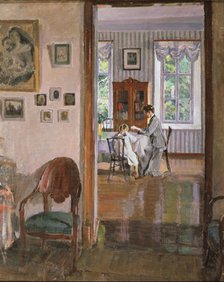 In a house, 1910. Artist: Vinogradov, Sergei Arsenyevich (1869-1938)