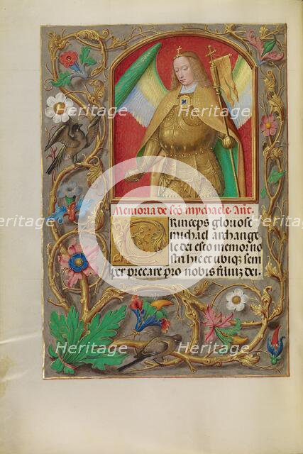 Saint Michael; Spinola Hours, about 1510-1520. Creator: Workshop of Master of the First Prayer Book of Maximilian.