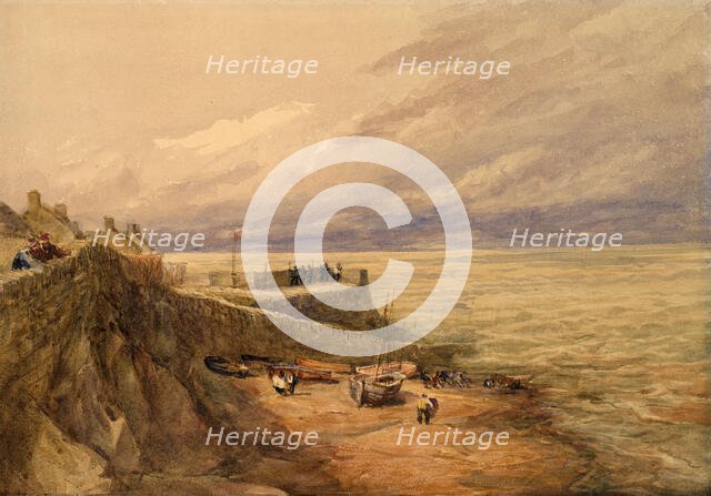 Lynmouth Harbour, North Devon [Undated], c1810-1859. Creator: David Cox the Elder.