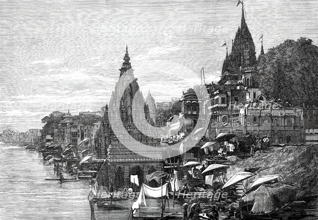 Ghaut at Benares, 1876. Creator: Unknown.