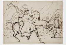 Sketch for Alexander Killing the Lion, c1842. Creator: Benjamin Robert Haydon.