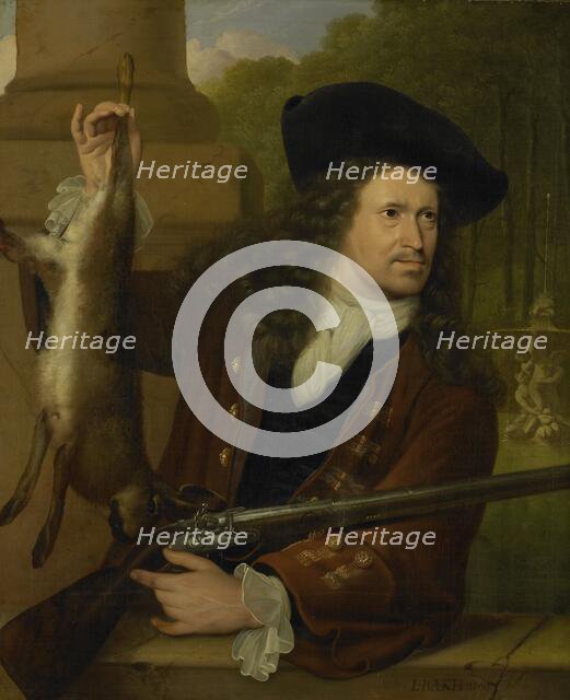 Jan de Hooghe (1650-1731). Anna de Hooghe's Cousin, Dressed for Shooting, 1700. Creator: Ludolf Bakhuizen.