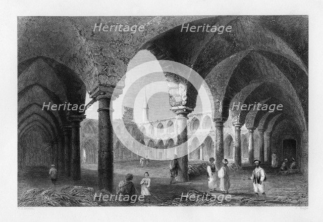 Ancient buildings in St Jean D'Acre (Acre), Israel, 1841.Artist: J Tingle