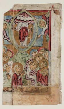 Psalter Leaf: Ascension, 12th century. Creator: Unknown