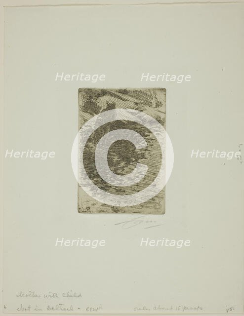 With her Child, 1890. Creator: Anders Leonard Zorn.