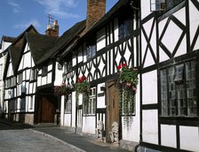 Timber-framed Tudor buildings in Mill Street, Warwick.