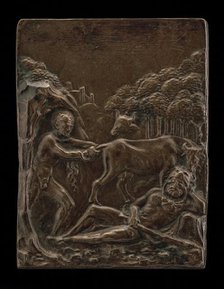Cacus Stealing the Cattle of Geryon from Hercules, late 15th - early 16th century. Creator: Moderno.