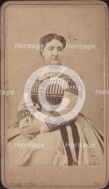 Portrait of the opera singer Carlotta Patti (1835-1889). Creator: Helm, Amand (1831-1893).