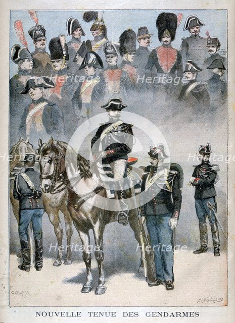 New uniform of the Gendarmes, 1896. Creator: F Meaulle.