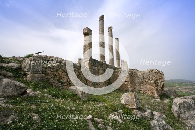 The Temple of Baal-Saturn, Dougga (Thugga), Tunisia. Artist: Samuel Magal