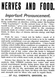 Advertisement for Vimbos, 1898. Creator: Unknown