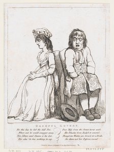 Bashful Lovers, March 15, 1798., March 15, 1798. Creator: Thomas Rowlandson.